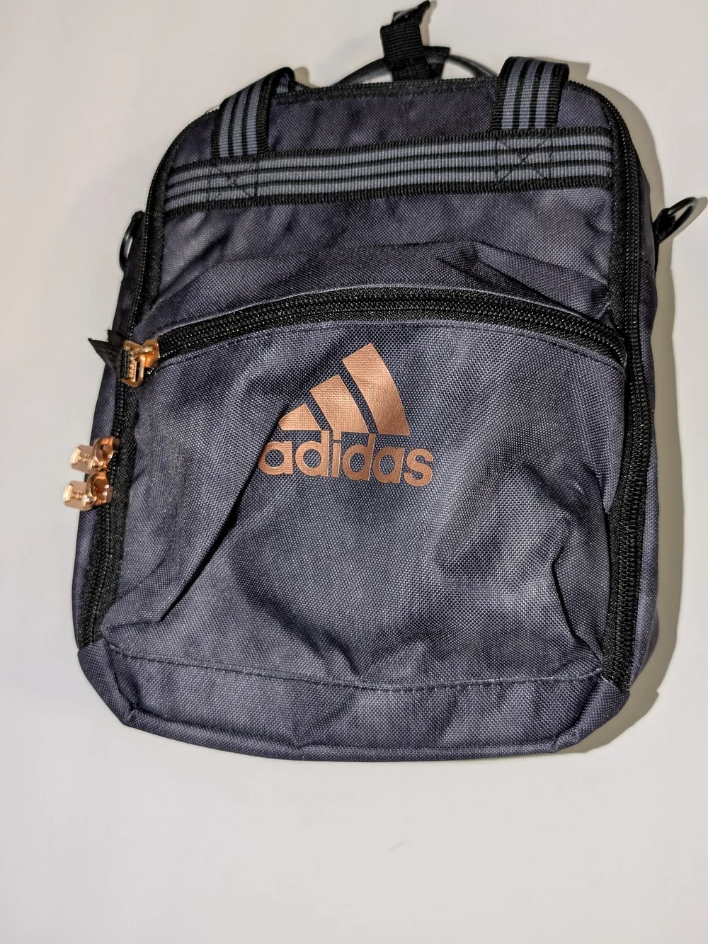 Adidas Insulated Lunch Bag Washed Black Rose Gold Logo